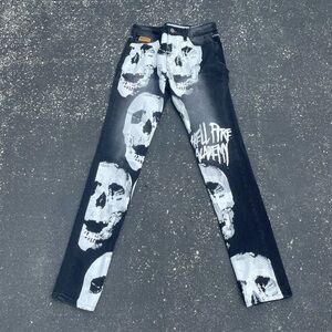 black skull jeans